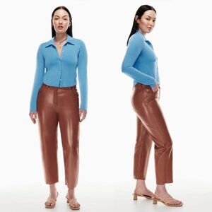 Aritzia Wilfred The Melina Cropped Pant In Mocha Sorbet Size 4